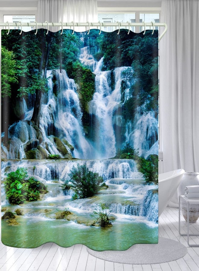LYFANS Bathroom Uses Beach Scallop 3D Shower Curtains, Luxurious Bathtub Standard Shower Curtains, Waterproof and Bright Fabric Shower Curtains (59x72 inches) - Image 1